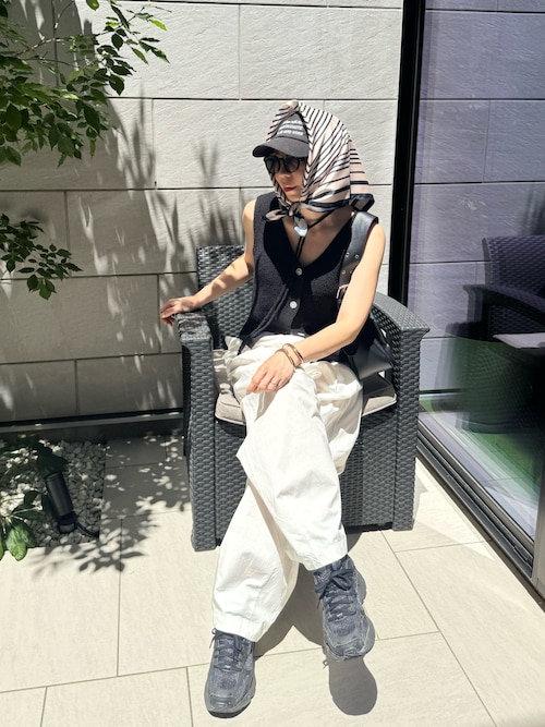 anuke Satin Over Shirts ＋ スカーフ anuke（アンヌーク） ブラウス シャツ Satin Over Shirts レディース