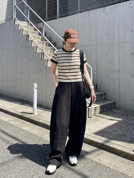 「NOGLE（ノグル）のアイテム」を使った、MISATO さん（レディース・161cm）の夏コーディネート