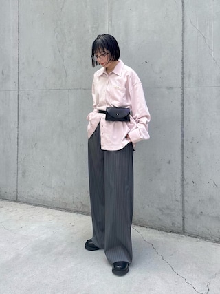 「HANNE（アン）のライトスウェットシャツ（スウェット）」を使った、MISATO さん（レディース・161cm）の春コーディネート