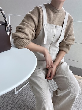 「reca（レカ）のアイテム（オールインワン・サロペット）」を使った、MISATO さん（レディース・161cm）の秋コーディネート