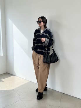 「Eclat one（エクラワン）のアイテム」を使った、MISATO さん（レディース・161cm）の春コーディネート