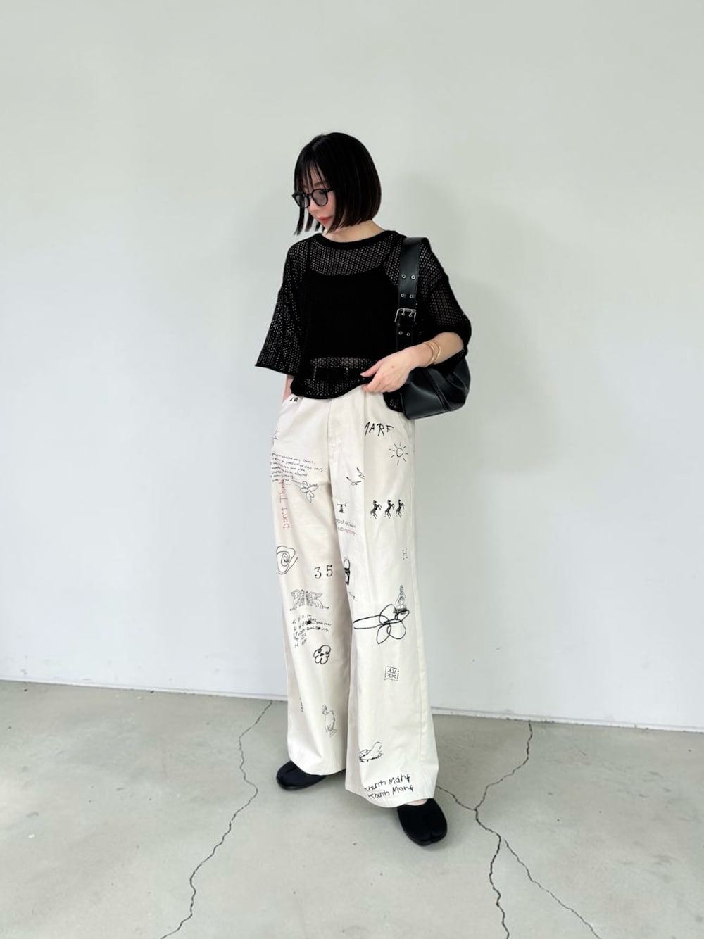 high waist tattoo pants(KotokaIzumi collab)を使った人気