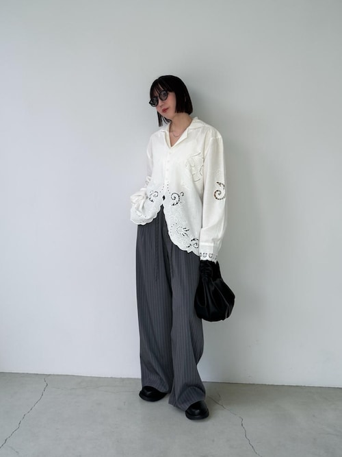 Cutwork Opencollar Shirts（シャツ/ブラウス）｜anuke（アンヌーク
