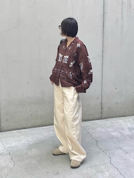 「feepur（フェピュール）のアイテム（パンツ）」を使った、MISATO さん（レディース・161cm）の春コーディネート