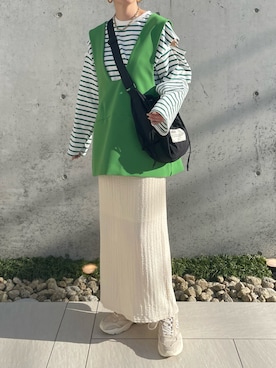 「GRL」｜「アイテム（その他トップス）」を使った、MISATO さん（レディース・161cm）の夏コーディネート