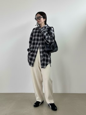 「PUMA(プーマ)のアイテム」を使った、MISATO さん(レディース・161cm)の冬コーディネート