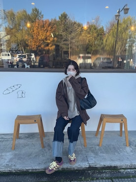 「Discoat」｜「アイテム（パンツ）」を使った、MISATO さん（レディース・161cm）の冬コーディネート