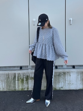 「SANSeLF（サンセルフ）のアイテム」を使った、MISATO さん（レディース・161cm）の冬コーディネート