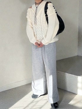 「アイテム（ハンドバッグ）」を使った、MISATO さん（レディース・161cm）の秋コーディネート