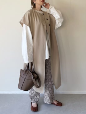 「アイテム（ピアス（両耳用））」を使った、MISATO さん（レディース・161cm）の春コーディネート