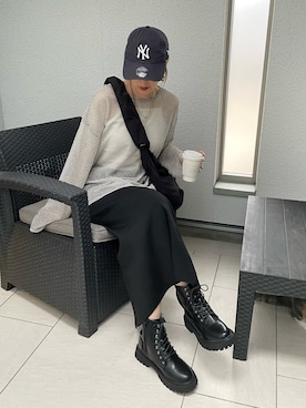 「feepur（フェピュール）のアイテム（バッグ）」を使った、MISATO さん（レディース・161cm）の秋コーディネート