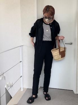 MISATO さんの「Loewe - Small Raffia Basket Bag - Womens - Tan Multi」を使ったコーディネート