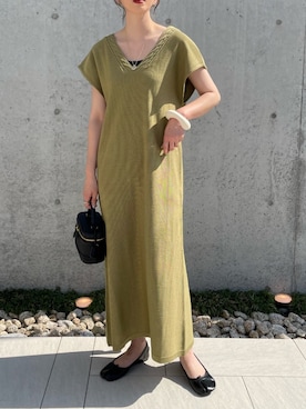 「select MOCA by misato（セレクトモカバイミサト）のアイテム」を使った、MISATO さん（レディース・161cm）の夏コーディネート