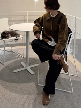 「アイテム（ハンドバッグ）」を使った、MISATO さん（レディース・161cm）の秋コーディネート