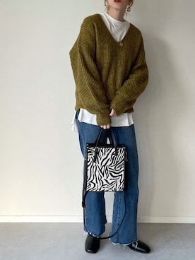 「GUSCIO（グッシオ）のアイテム」を使った、MISATO さん（レディース・161cm）の冬コーディネート