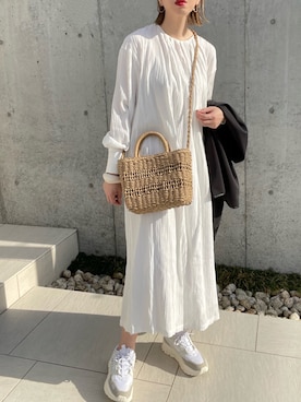 「AKIII CLASSIC（アキクラシック）のアイテム」を使った、MISATO さん（レディース・161cm）の春コーディネート