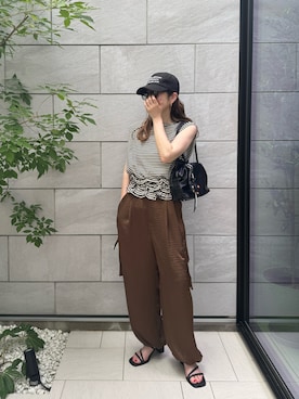 「KBF（ケイビーエフ）のアイテム」を使った、MISATO さん（レディース・161cm）の夏コーディネート