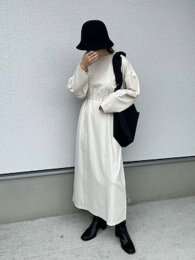 「feepur（フェピュール）のアイテム（バッグ）」を使った、MISATO さん（レディース・161cm）の秋コーディネート