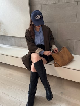 「アイテム（バッグ）」を使った、MISATO さん（レディース・161cm）の秋コーディネート