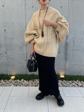 「select MOCA by misato（セレクトモカバイミサト）のアイテム」を使った、MISATO さん（レディース・161cm）の秋コーディネート