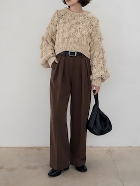 「hellam（へラム）のアイテム」を使った、MISATO さん（レディース・161cm）の冬コーディネート