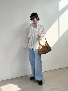 「KBF（ケイビーエフ）のアイテム」を使った、MISATO さん（レディース・161cm）の春コーディネート