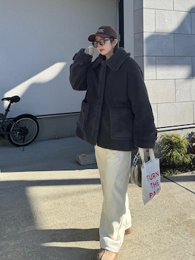 「PILIT（ピリット）のアイテム」を使った、MISATO さん（レディース・161cm）の冬コーディネート