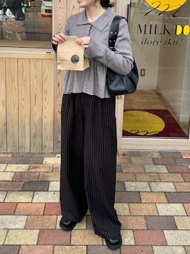 「Aunt Marie's（アントマリーズ）のアイテム」を使った、MISATO さん（レディース・161cm）の春コーディネート