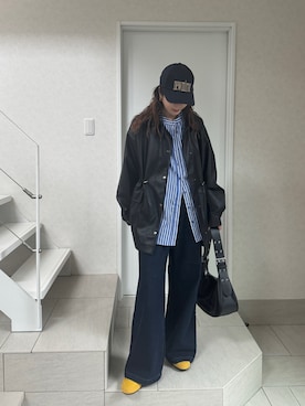 「アイテム（シャツ/ブラウス）」を使った、MISATO さん（レディース・161cm）の秋コーディネート