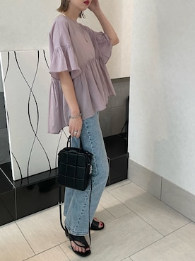 「ティアードブラウス」｜MISATO さん（レディース・161cm）の春コーディネート