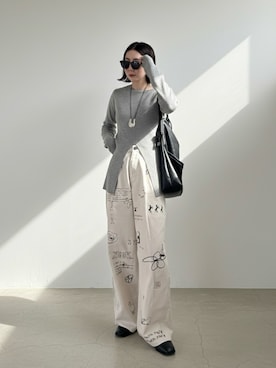 「Knuth Marf（クヌースマーフ）のアイテム」を使った、MISATO さん（レディース・161cm）の冬コーディネート