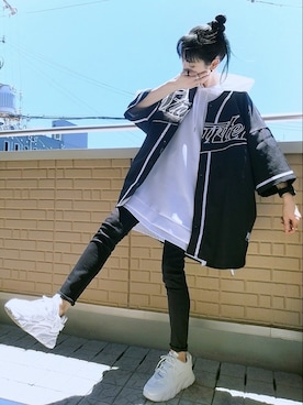 「STARTER BLACK LABEL（スターターブラックレーベル）のアイテム（トップス）」を使った、k(ani)さん（レディース・161cm）の夏コーディネート