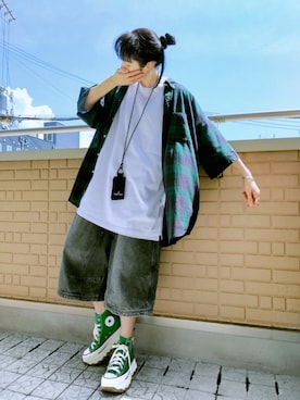 「アイテム（財布）」を使った、k(ani)さん（レディース・161cm）の秋コーディネート