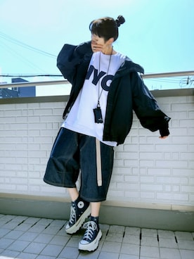 「アイテム（財布）」を使った、k(ani)さん（レディース・161cm）の秋コーディネート