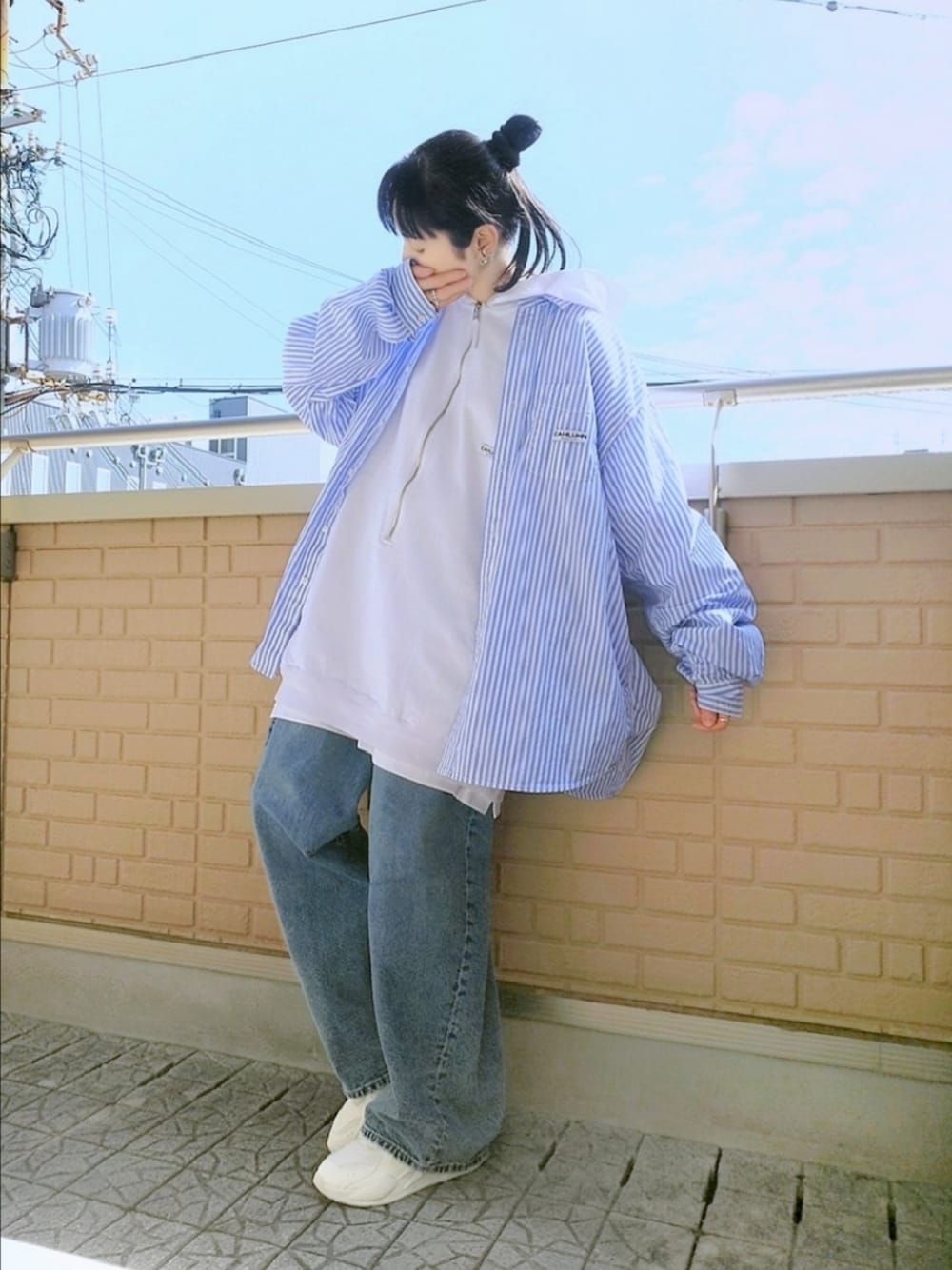 CAHLUMN/カウラム Heavy Weight Jersey 3/4-Zip Hoodie