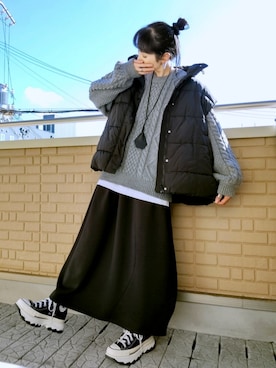 k(ani)さん（レディース・161cm）の冬コーディネート