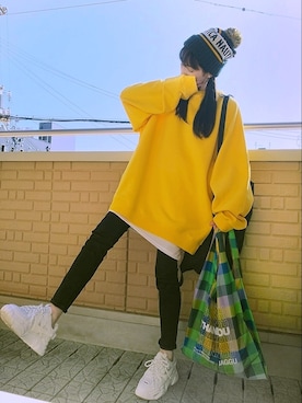 「スキニーデニム」｜k(ani)さん（レディース・161cm）の秋コーディネート