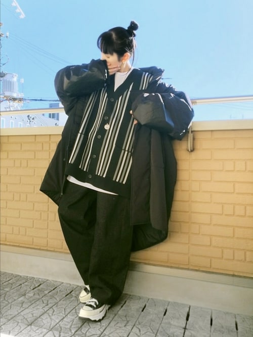 ストライプニットカーディガン セール】メタリック ストライプ ニット カーディガン