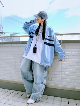 「Reebok（リーボック）のアイテム」を使った、k(ani)さん（レディース・161cm）の春コーディネート