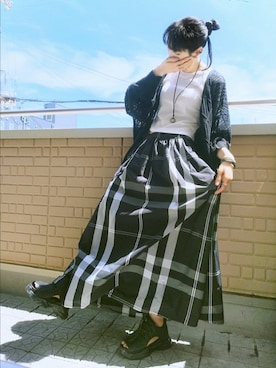 「アイテム（音楽/本・雑誌）」を使った、k(ani)さん（レディース・161cm）の夏コーディネート