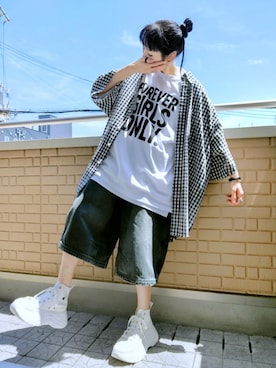 「アイテム（リング）」を使った、k(ani)さん（レディース・161cm）の夏コーディネート