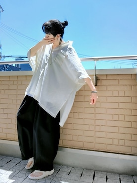 「アイテム（パンツ）」を使った、k(ani)さん（レディース・161cm）の夏コーディネート