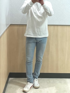 「スキニー」｜「UNIQLO（ユニクロ）のアイテム」を使った、TKSさん（メンズ・174cm）の冬コーディネート