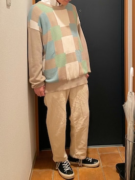 「COWDEN（カウデン）のアイテム」を使った、shunさん（メンズ・170cm）の秋コーディネート