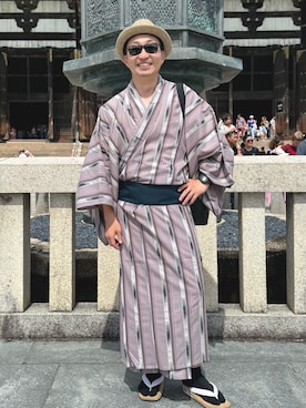 「アイテム（水着/着物・浴衣）」を使った、rioさん（メンズ・170cm）の秋コーディネート