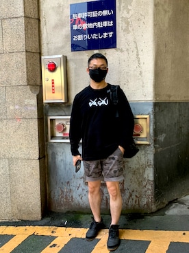 「Gosha Rubchinskiy（ゴーシャラブチンスキー）のアイテム（シューズ）」を使った、rioさん（メンズ・170cm）の秋コーディネート