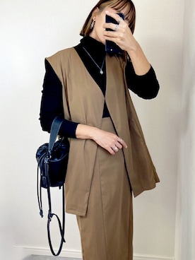 「秋冬」｜「アイテム（セットアップ）」を使った、mochikoさん（レディース・164cm）の秋コーディネート