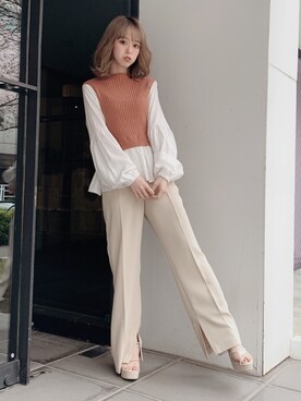 「アイテム（サンダル、その他）」を使った、kayo yoshizawaさん（レディース・148cm）の春コーディネート