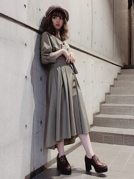 「Vネック」｜kayo yoshizawaさん（レディース・148cm）の夏コーディネート