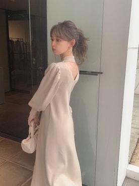 「消えそうな色コーデ」｜「アイテム（ワンピース/ドレス）」を使った、kayo yoshizawaさん（レディース・148cm）の冬コーディネート
